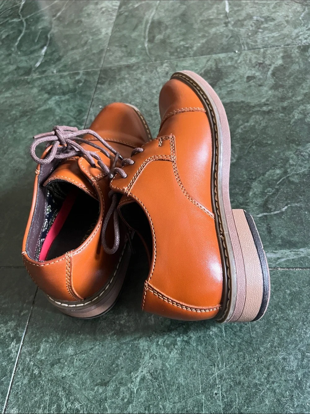 Boys' Classic Brown Dress Lace-Up Shoes